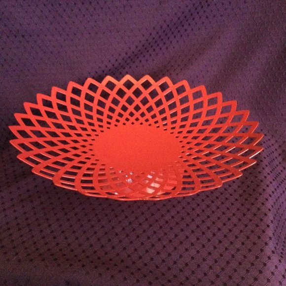 Torre & Tagus Bowl 11" Cutout Metal Modernist Pedestal Fruit Decor - Picture 2 of 10